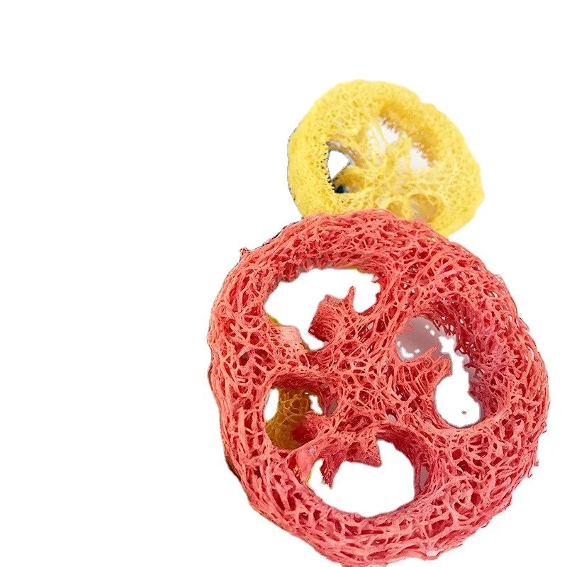 100% natural loofah molars piece Rabbit hamster Chinchillas Dutch pig chews clean teeth