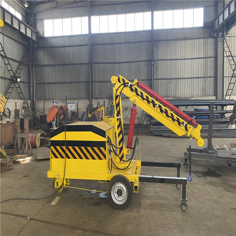 Workshop factory mobile hydraulic rotary support electric small crane 1 ton 2 tons to promote the handling warehouse crane