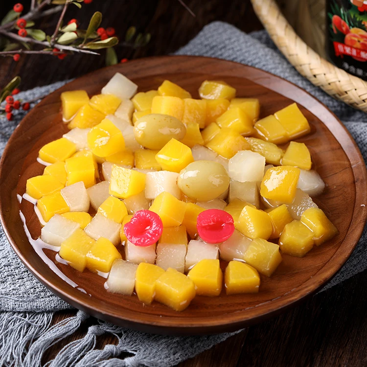High Quality Supplier Customized Canned Fruit Cocktail Mix Food From China