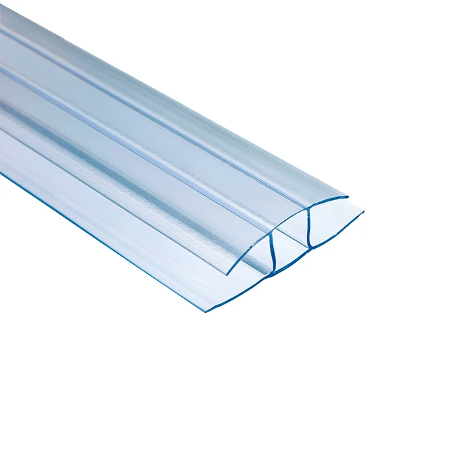 UV Co-extrusion waterproof roof pc sheet connection h & u plastic polycarbonate profiles