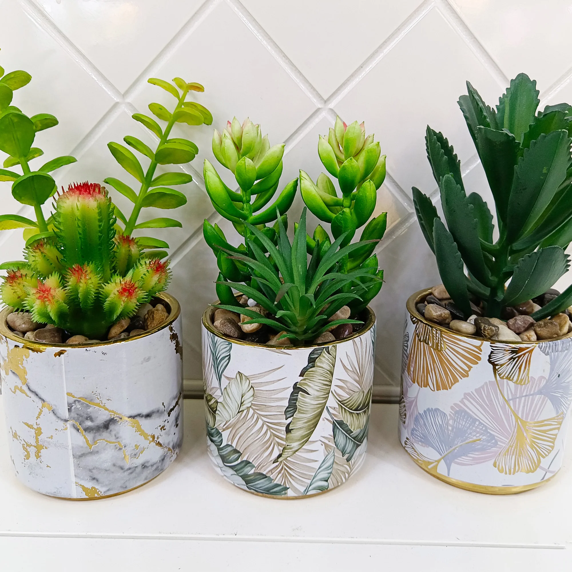 Creative Artificial Succulent Potted Office Desktop Decoration Gifts Artificial Plants in Pots Decoration Home Decor