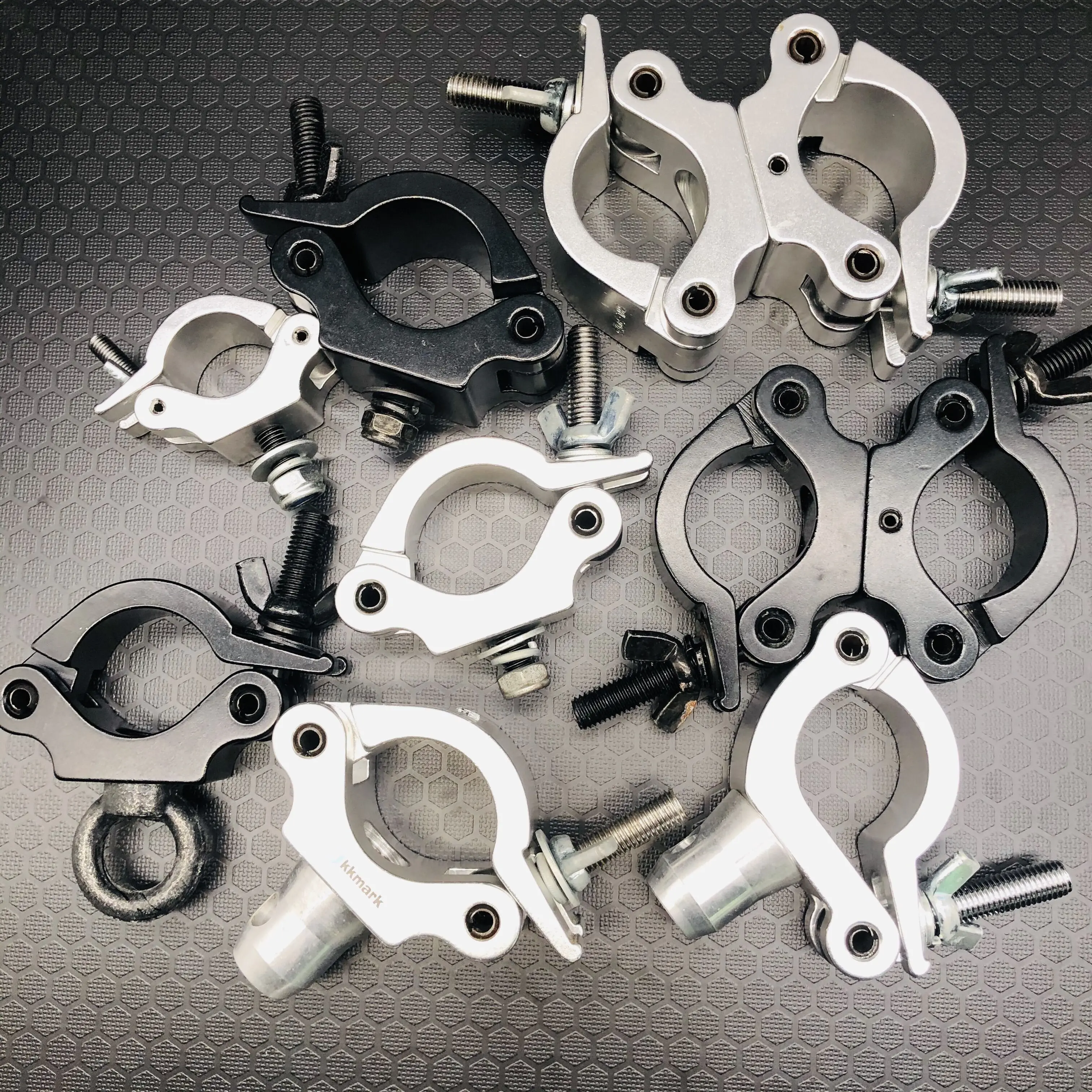 20mm 30mm 40mm 50mm 60mm 1in 2' Easy Self Locking Beam Clamps Half Coupler MINI JR Swivel Truss Rigging Staging Lighting Clamps