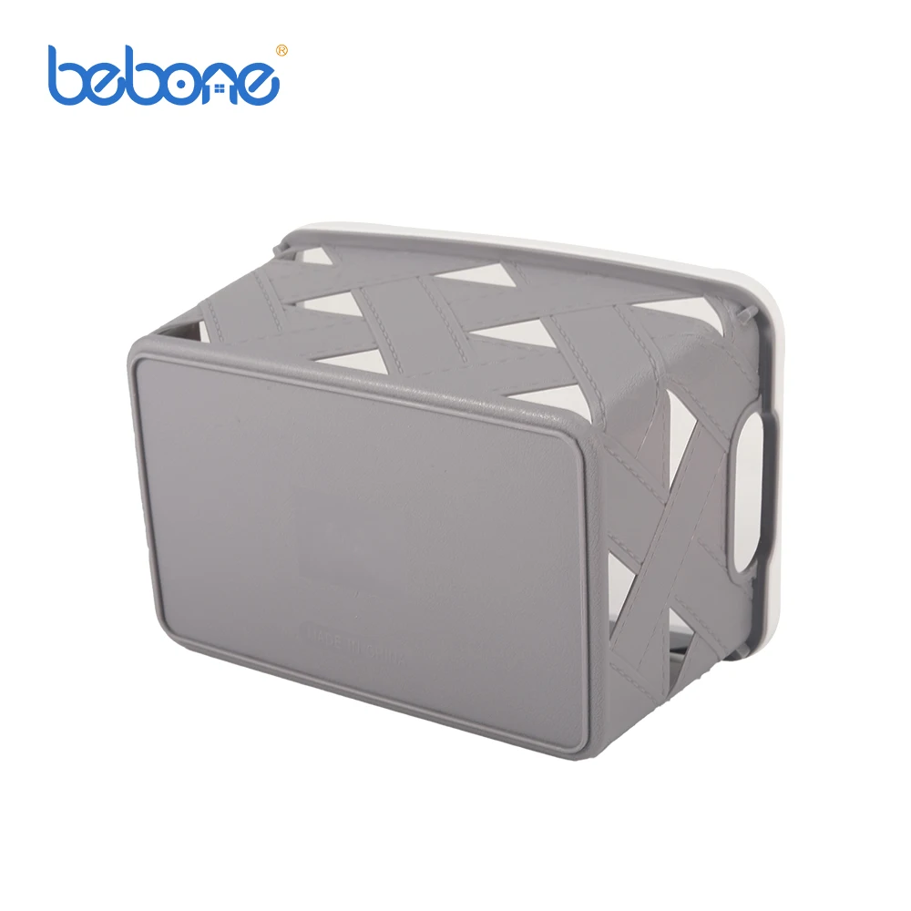 Leather-like feature rectangular ventilated Clothes Hamper plastic laundry basket