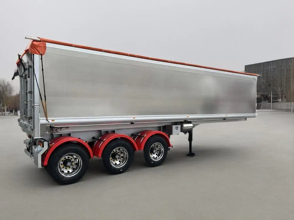 Hot sale 3 Axles Dump Semi-trailer Aluminum Alloy Tipper Semi Trailer for Farm Grain Transport