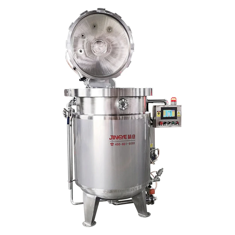 High Quality PLC Touch Screen Control Sesame Oil Industrial Cooker Pressure Cooking Machine With CE
