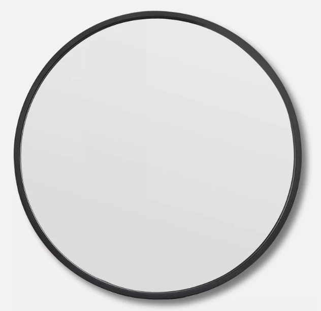 Hot sale customized 50cm small makeup wall mirror aluminium metal mirror for living room