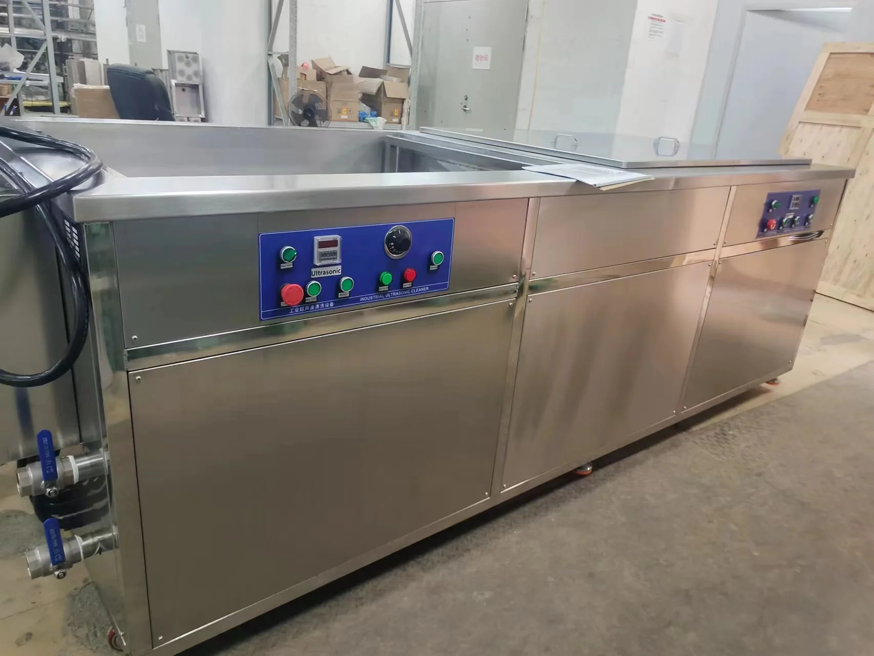 For electronics pcb cleaning industrial ultrasonic cleaner 200L with filtering with rinsing wash tank