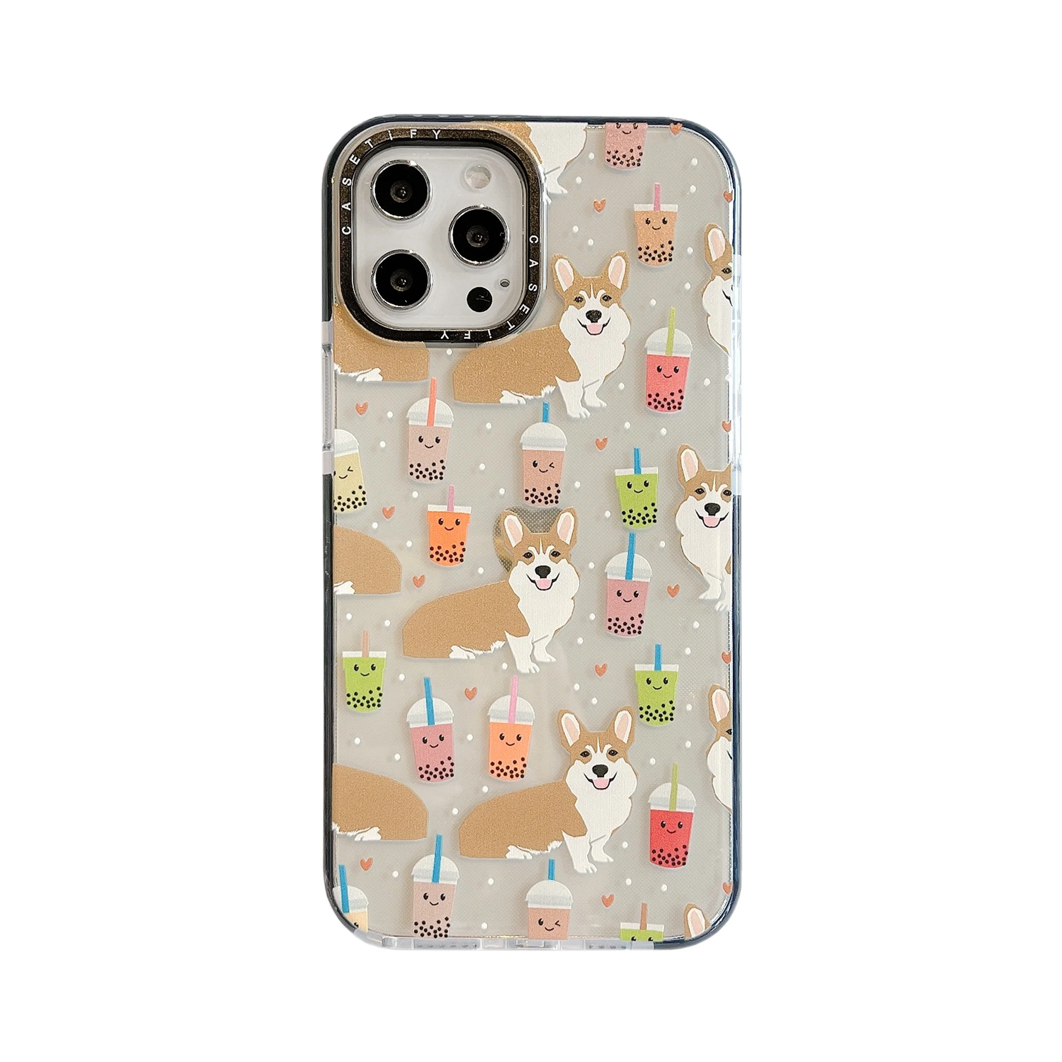 cartoon summer dog character soft tpu light weight phone back cover for iphone 12 pro max