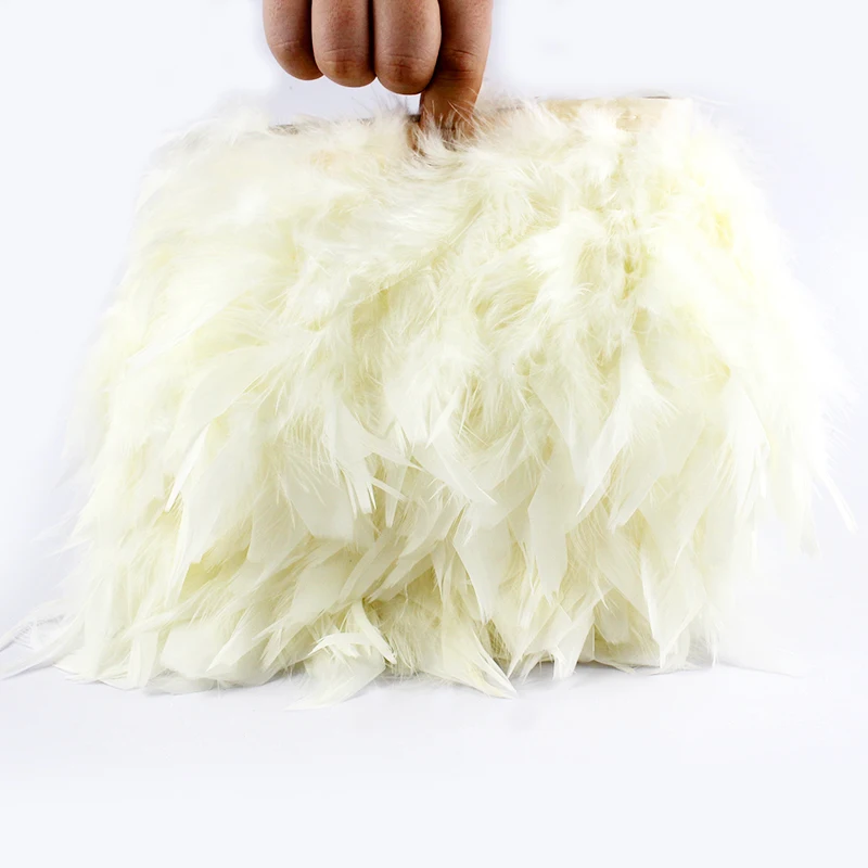 Multicolor Turkey Feathers Fringe Trim Fashion Dress Sewing Crafts