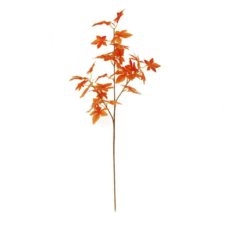 Factory Wholesale Maple Leaf Wedding Party Event Artificial Plant Branch Fake Maple Leaves For Home Garden Decoration