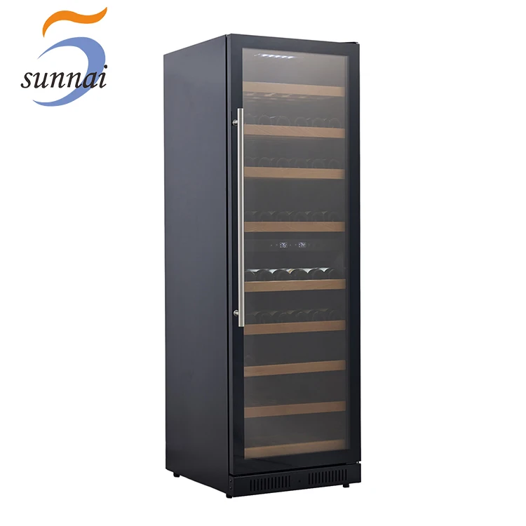 Custom Logo Refrigeration Equipment Luxury Smart Compressor Big Dual Zone Wine Storage Cooler