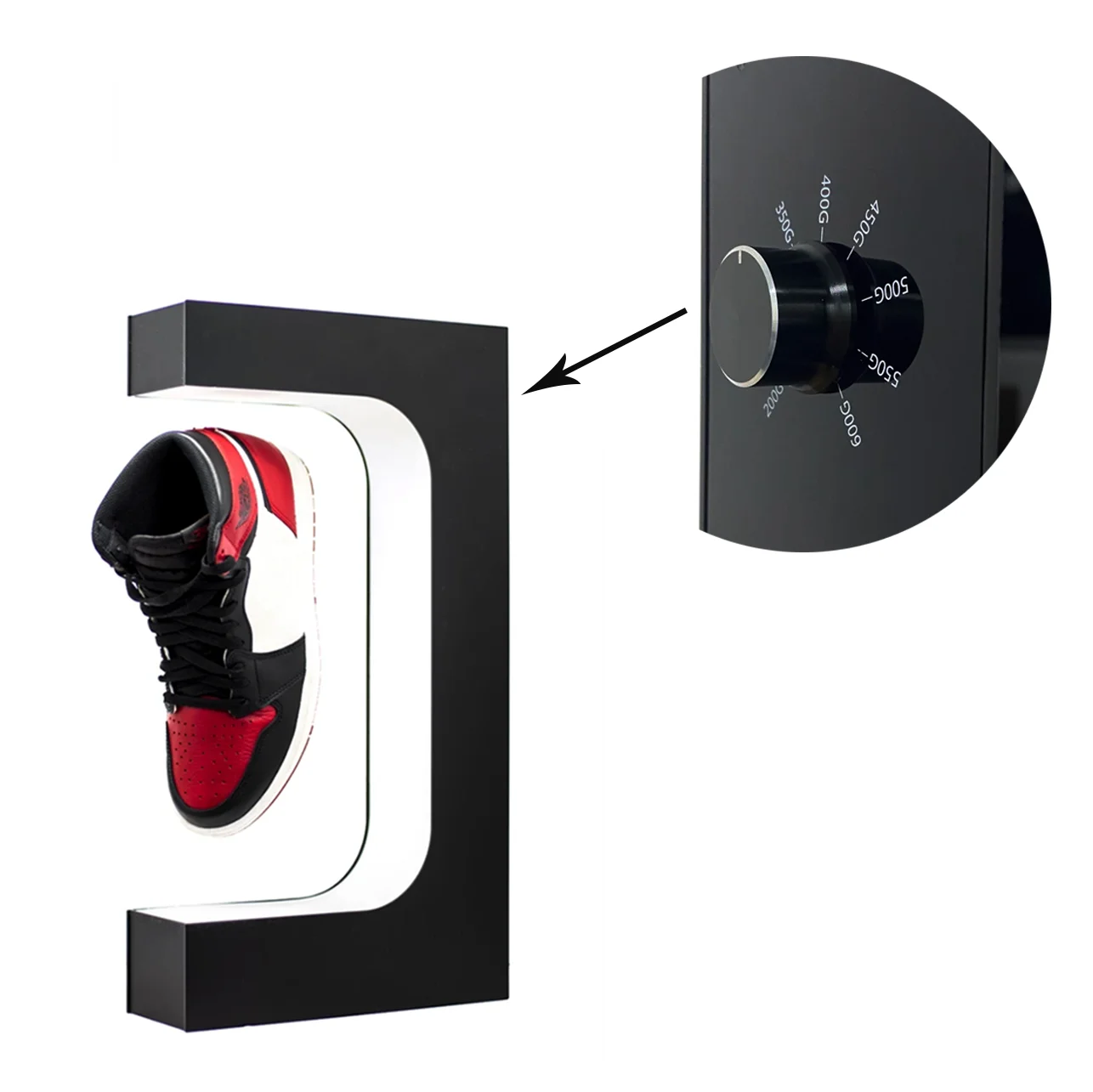  Original Factory Diy acrylic rotating magnetic levitation shelves machine holder Knob floating sneaker levitating shoe