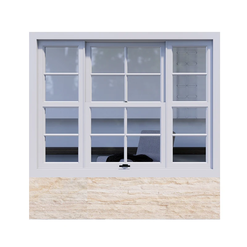 Hurricane impact Theraml Break American Style Double Hung Sash Aluminum Window Vertical Up Down Sliding Windows