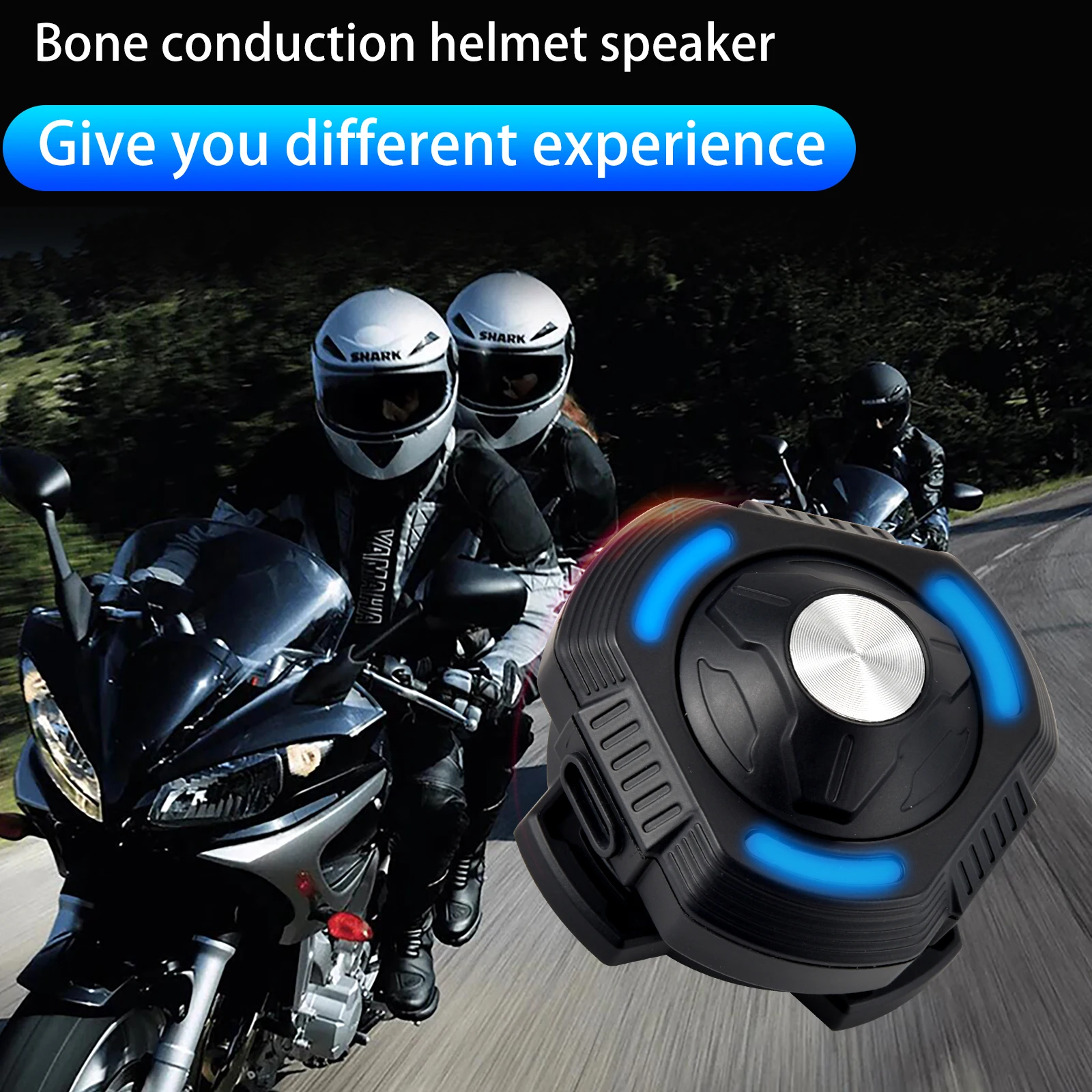 Wireless bone conduction helmet  portable speaker motorcycle helmet headphone waterproof with microphone