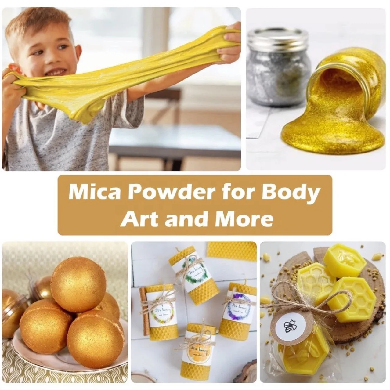 Shangse Pigments Paint Pigment Golden Luster Pearl Effect Coating Pigment Gold Mica Powder