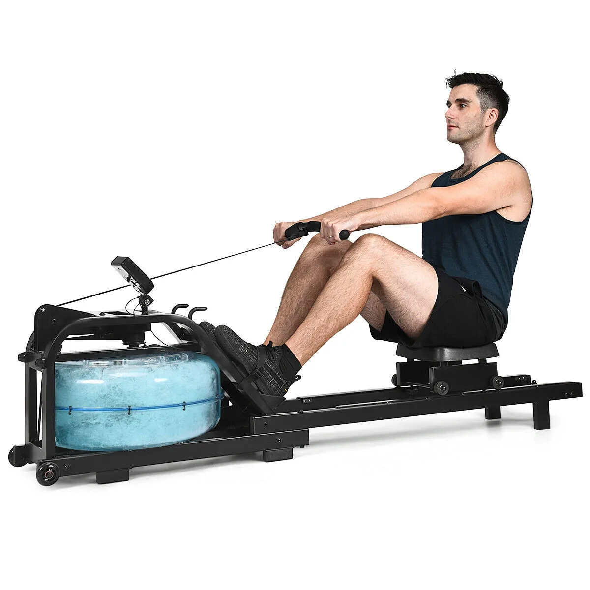 TSD001-BK Factory Direct Indoor Cardio Fitness Metal Water Rowing Machine