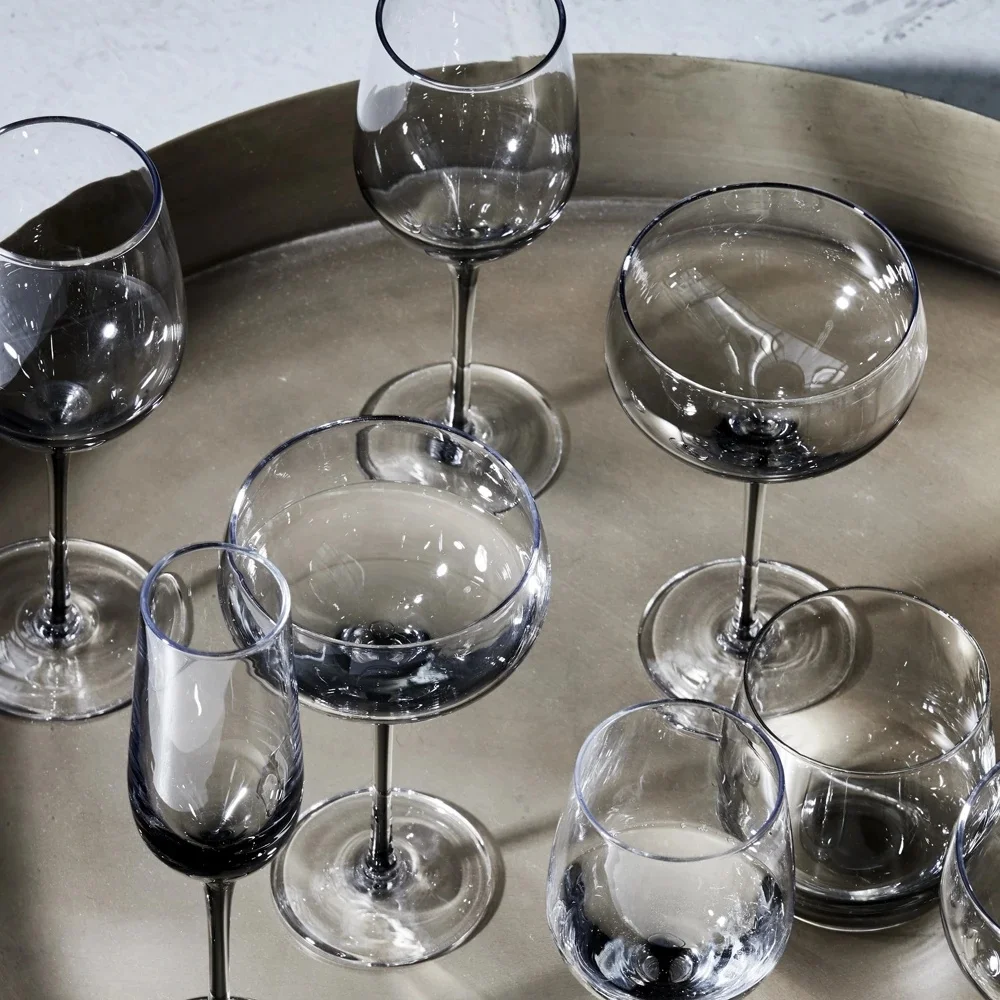 Color Glass Black Core Colored  Smoke Grey Stem  Glass.jpg