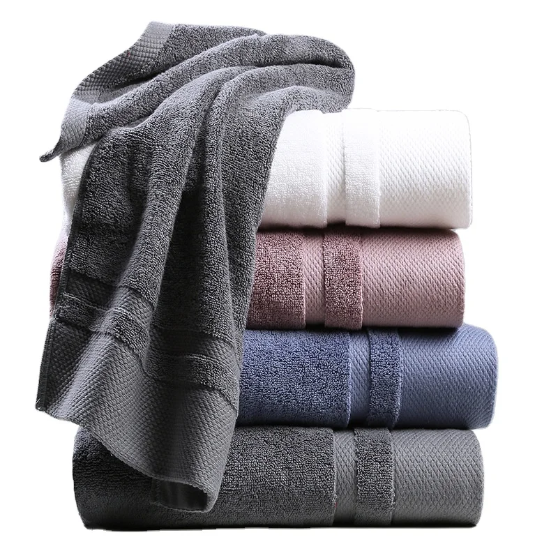 Прямая продажа с завода, утолщенные длинные степлерные полотенца из чистого хлопка для мытья лица 120 г, роскошные хлопковые полотенца dobby border для отеля