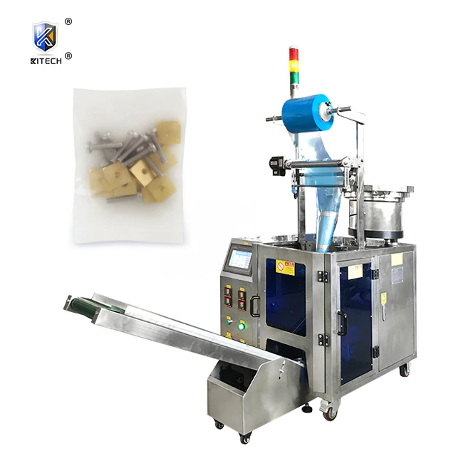 Kitech Автоматический подсчет сортировки комбинированных деталей мебели винт гайки болт упаковочная машина запечатывания