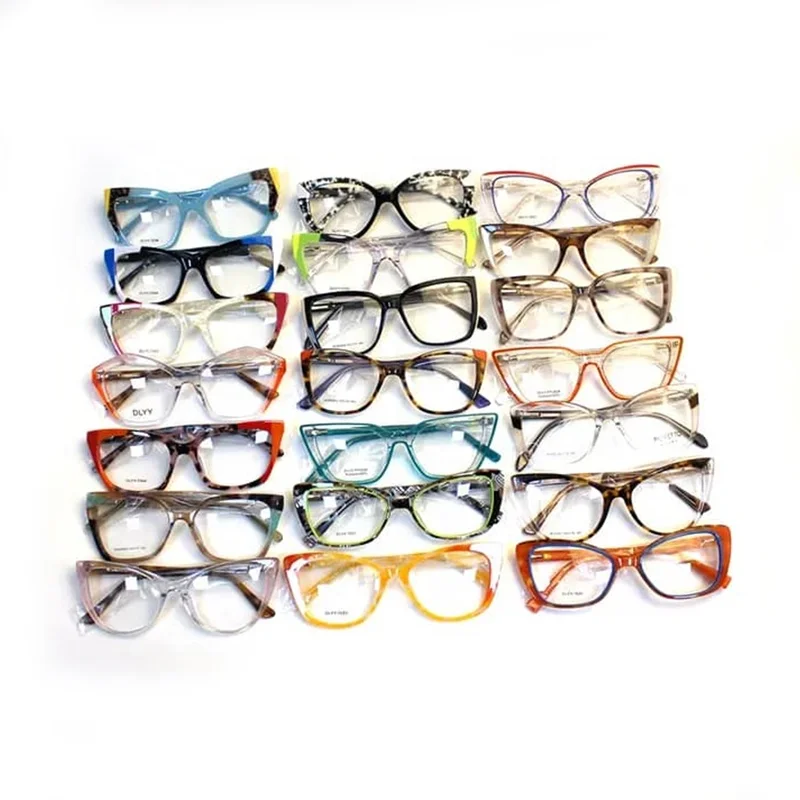 Wholesale Ready Stock Acetate Eyeglasses Frame Mix Colors High Thickness Eyewear Eye Glasses Frames