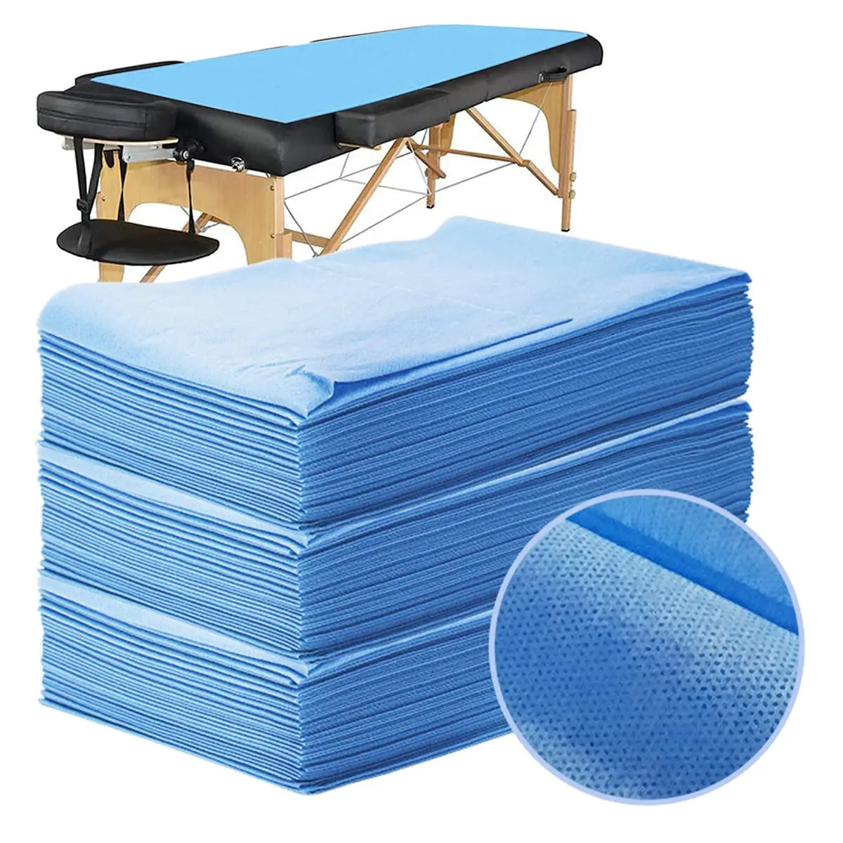 Disposable Non-woven Bed Sheets Bed Cover Spa Massage Table Sheet Blue White Pink Waterproof Bed Cover Flat Sheets