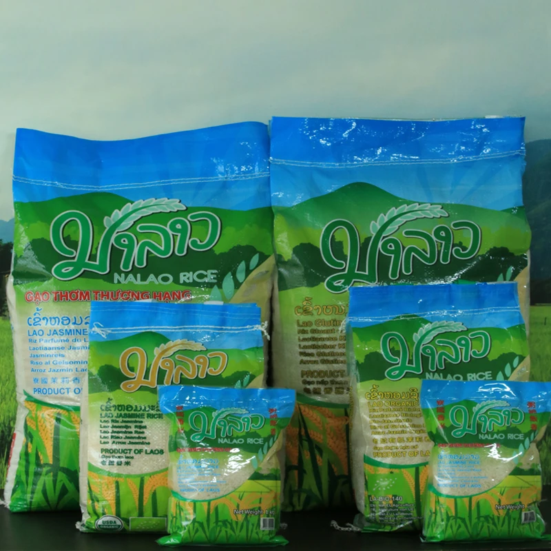 Food-grade pure natural high-quality grains and nutritious food-grade 1kg bag of Lao organic jasmine rice