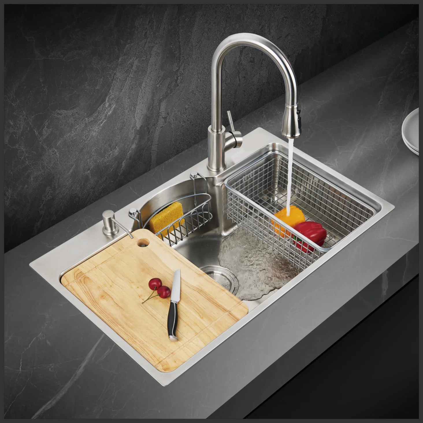 2024 New Design Single Bowl Under Counter 304 Stainless Steel Large Kitchen Sink with Professional Technical Support