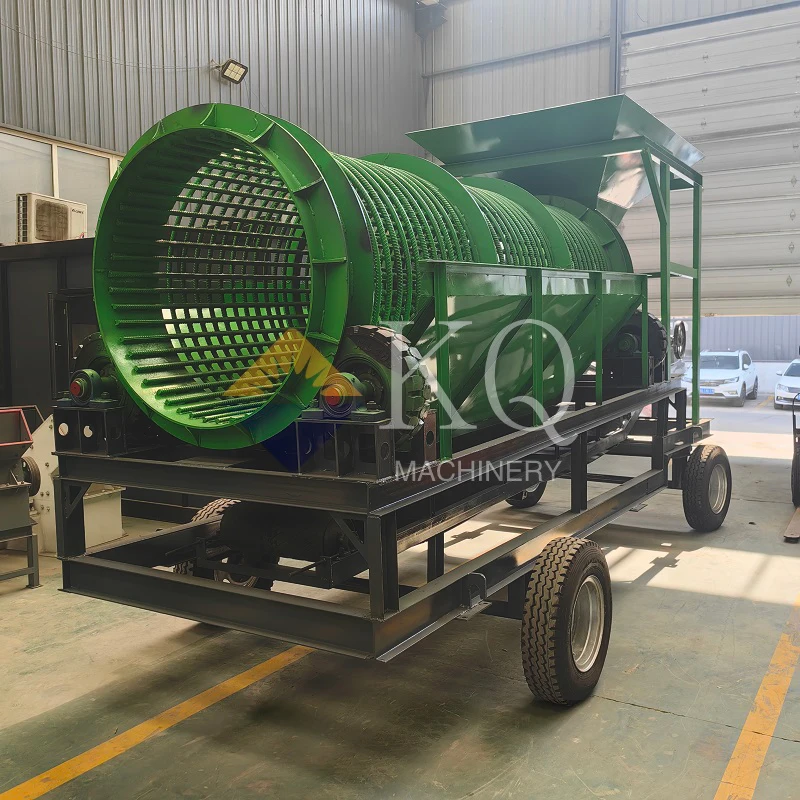 Heavy Rotary Drum Screen Mini Portable Gold Trommel Washing Plant  Trommel For Gold