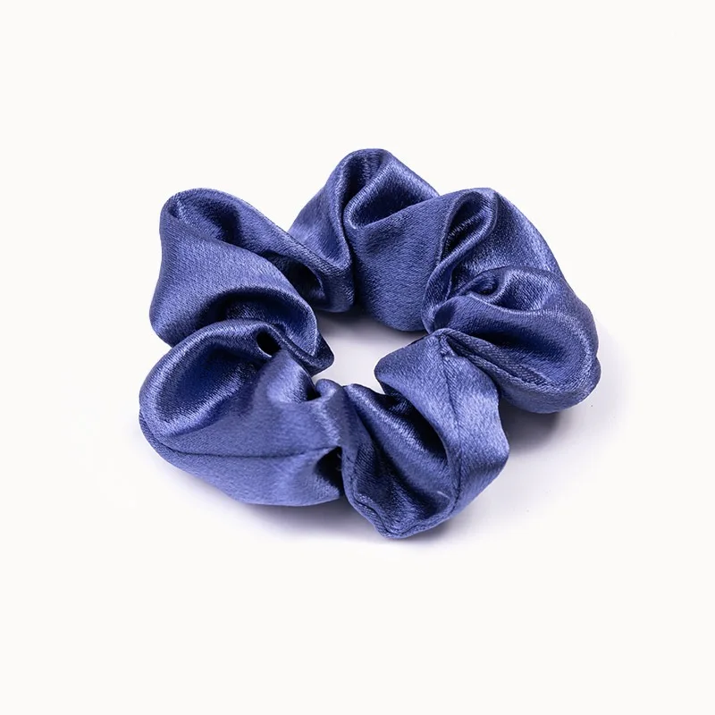 Scrunchies Ties Satin Women Elastic Bands Womens Fabric Ponytail Band Plain Color Hair Tie