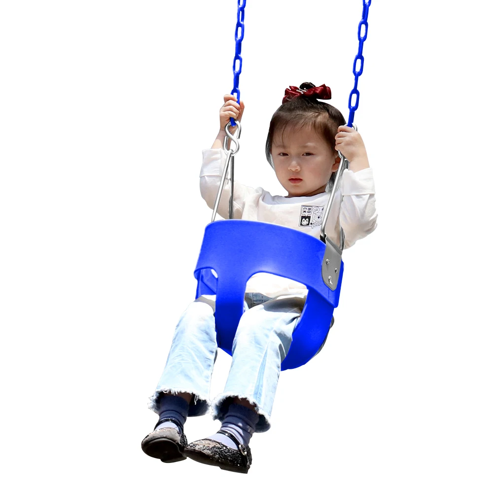 Hgh back full bucket outdoor children swing toddler swing seat