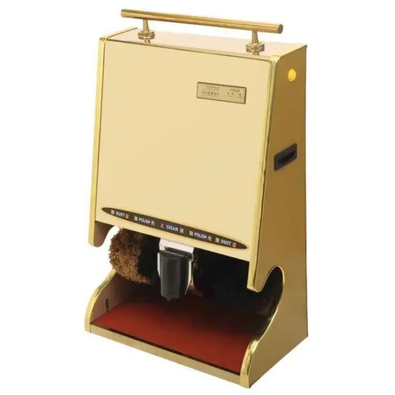 Shoe Shine, Electric Automatic Induction Shoe Polishing Machine with Double Combination Brush Electric Shoe Cleaner Stainless