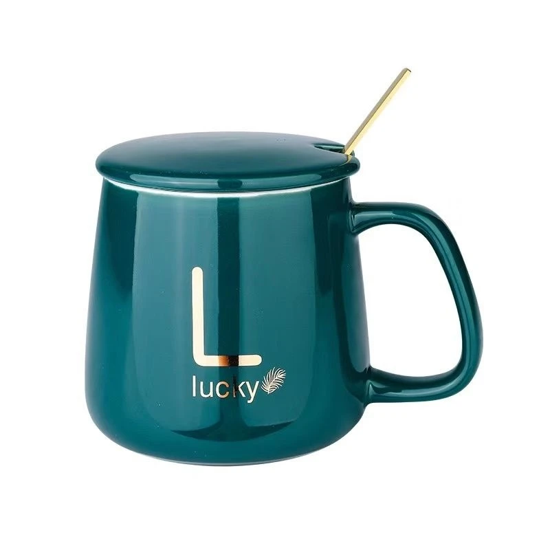 Custom color cup ceramic coffee thermostatic coffee cup with charger