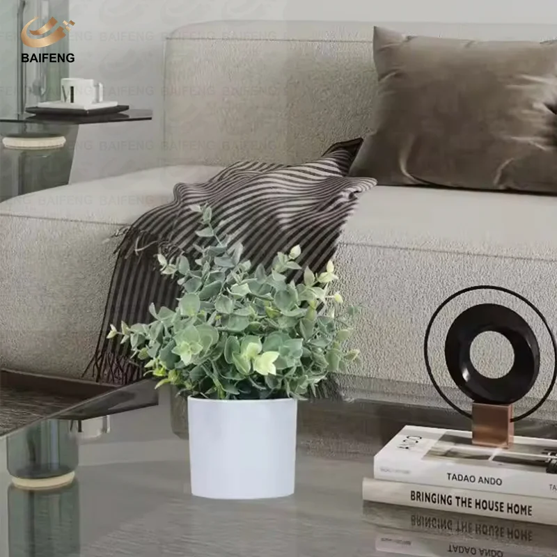 Factory Custom Glass Potted Haworthia Mini Artificial Small Plants in Pots Small Plant with Pot