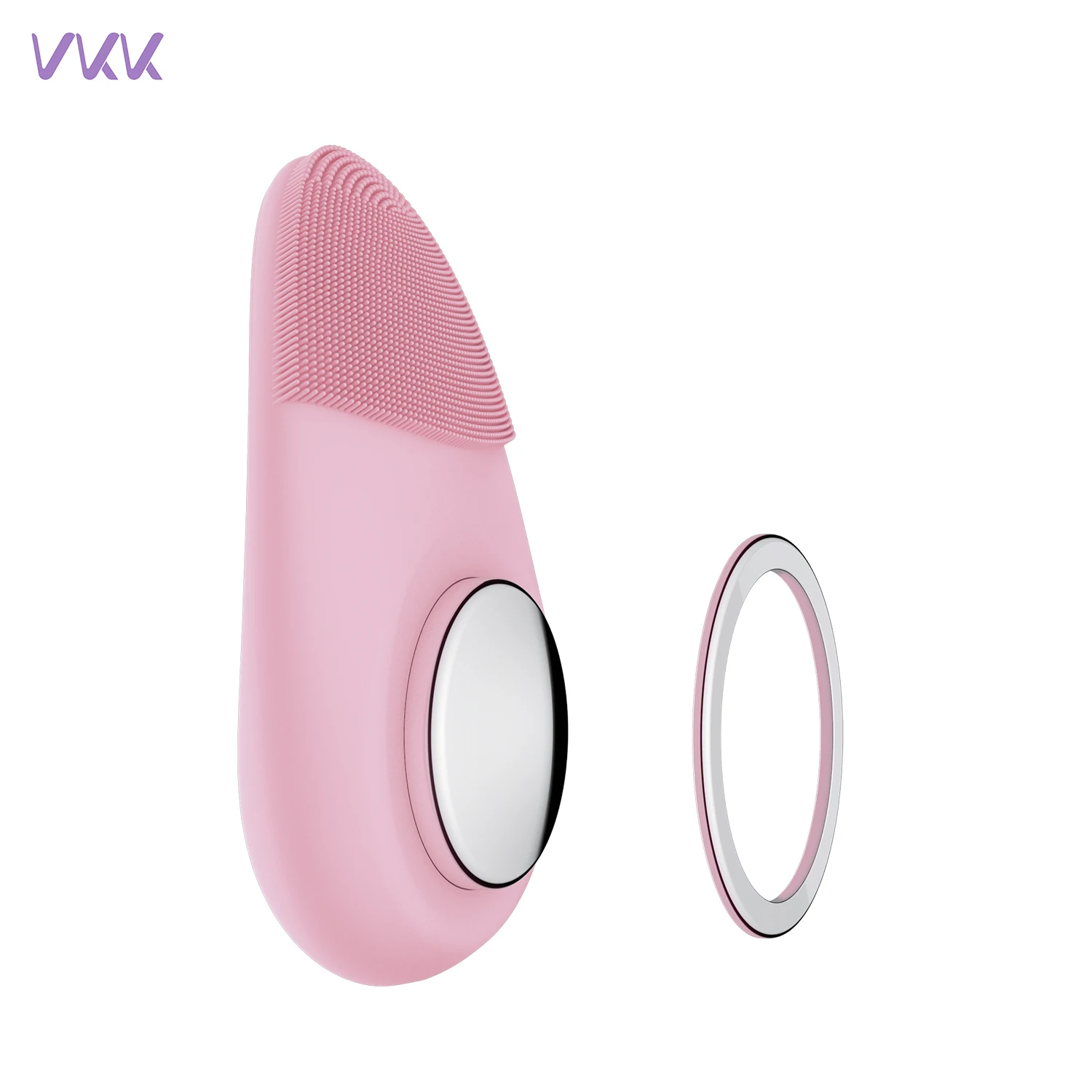 
Vkk Hot Sale Rechargeable Silicone Electric Sonic Deep Facial Cleaning Brush 