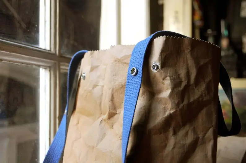 
Eco Friendly Washable Kraft Paper Tote Craft Paper Tote Backpack 