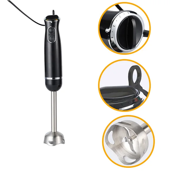 Hand Blender Set High Quality Blender Stainless Steel Rod and Blade 600 W 50- 60 HZ 4 In 1 Best Price Powerful Immersion Blender