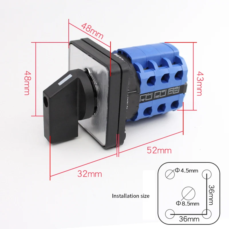 
Karwoll LW26-20 C06/03 20A CE certificate universal side insert rotary dip switch change-over switch 