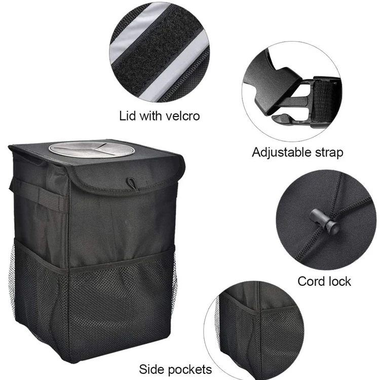 Wholesale cheap waterproof mini car trash can  Foldable mini trash can for car  car trash can auto