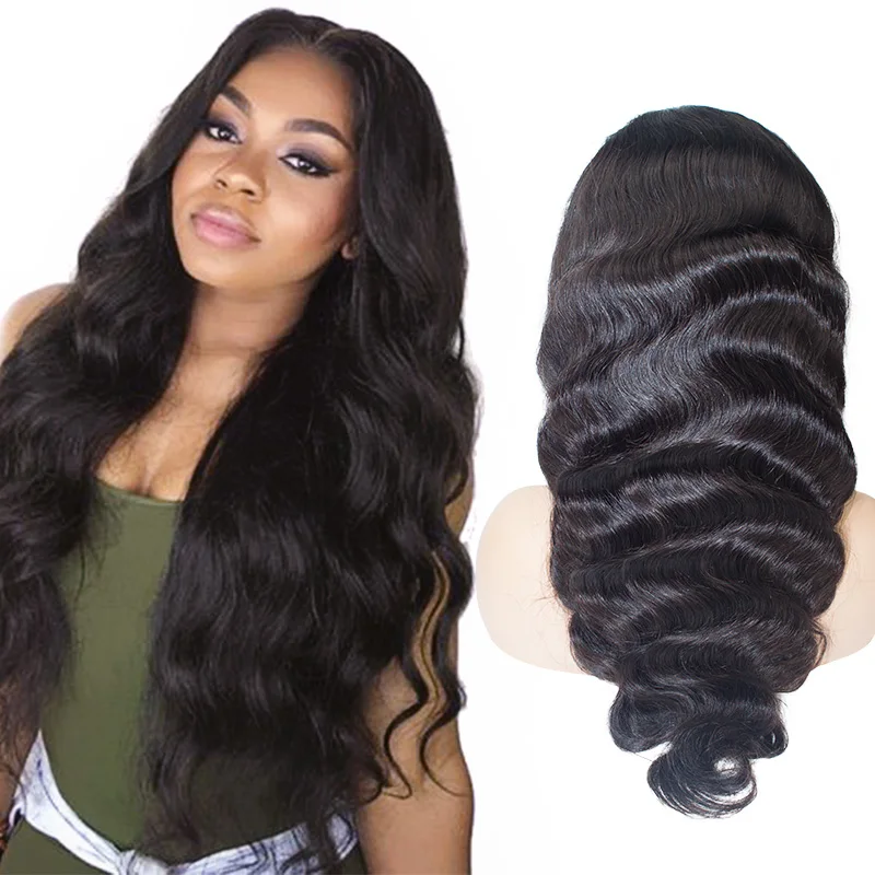 
Morein Guangzhou Human Hair Vendor Natural Black 13*6inch Lace Front Wig with Baby Hair 