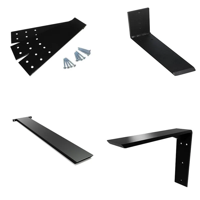 Wall Shelf Bracket for Home Storage Kitchen Wall Mount Shelf Luxury Gold Black Metal Floating Shelf Bracket OEM/ODM