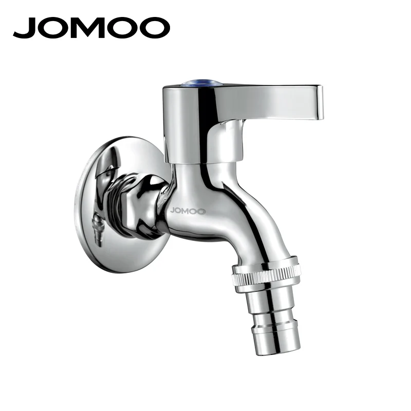 JOMOO Washing Machine Faucet Taps Wall Mounted Quick-open Chrome Single Handle Bathroom Taps