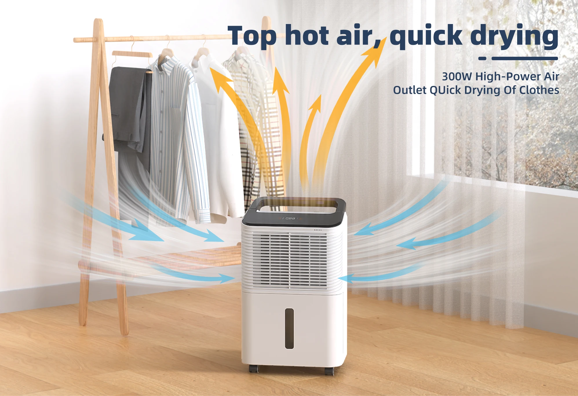 OEM Source Factory 2024 New Products Dehumidifier Suppliers Indoor Use Air Dryer Home Efficient Electric Compressor Dehumidifier