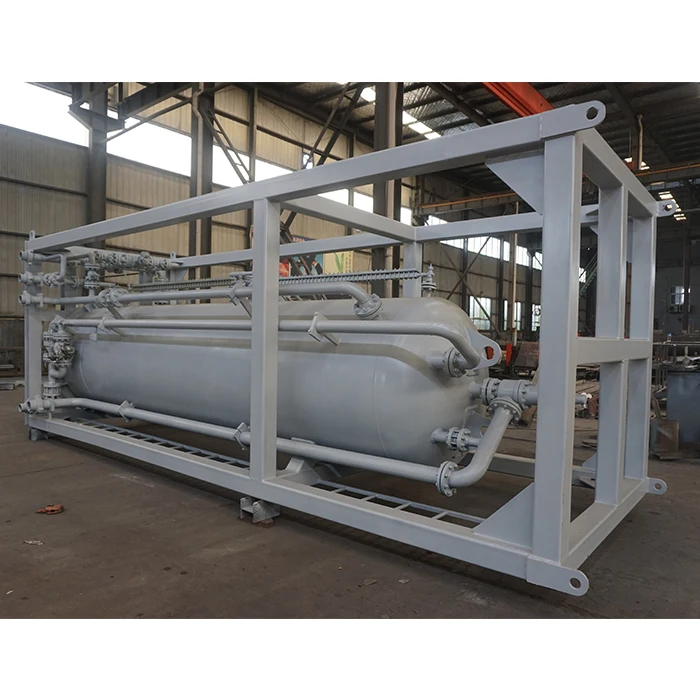 Oil and gas well surface test surge tank / surge drum / knock out drum water surge vessel