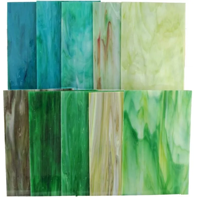 Factory Store Chinese Manufacturer Yellow Opaque Art Glass Stained Glass Sheet