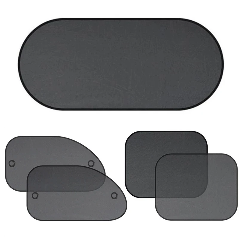 5pcs Pack Car Sunshade Covers Windscreen Folding Visor Reflector Windshield Auto Window Sun Shade Protector Accessories