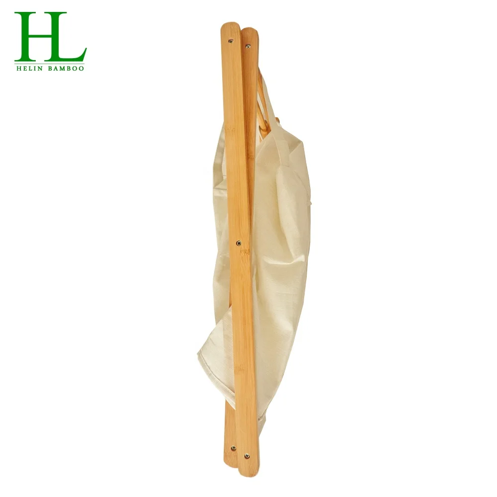 Бамбуковая X-образная корзина для белья, складная корзина для грязного белья