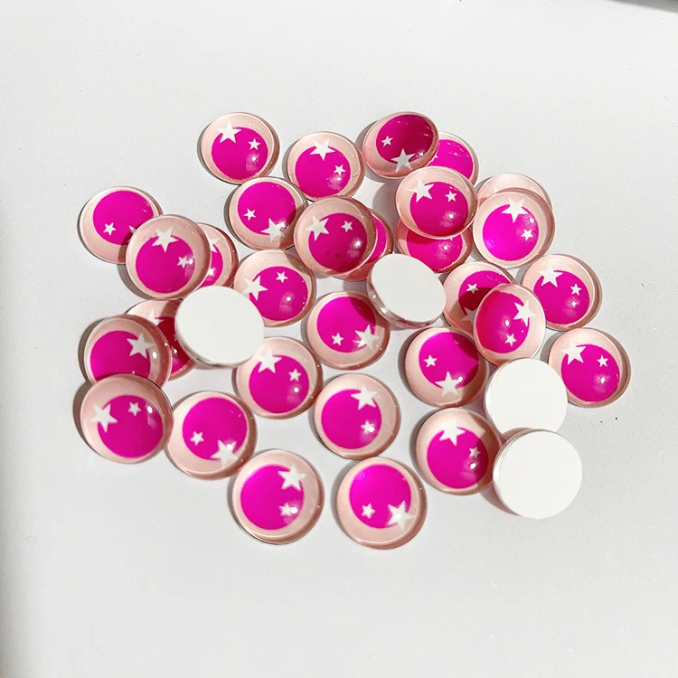 Customized Doll Accessories Glass Eyes Kids DIY Mini Baby Doll Glass Heart Eyes for 10 cm 15cm 20cm doll