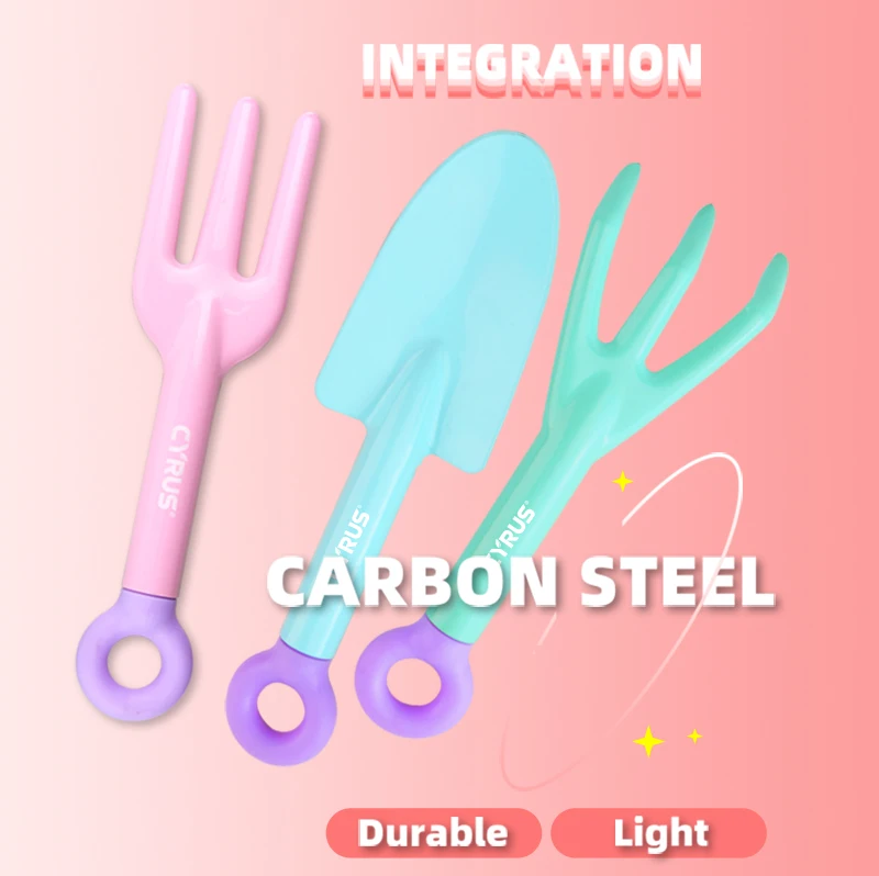 Direct Order Kids Garden Tool Set with Fork Trowel Cultivator for Safe Play