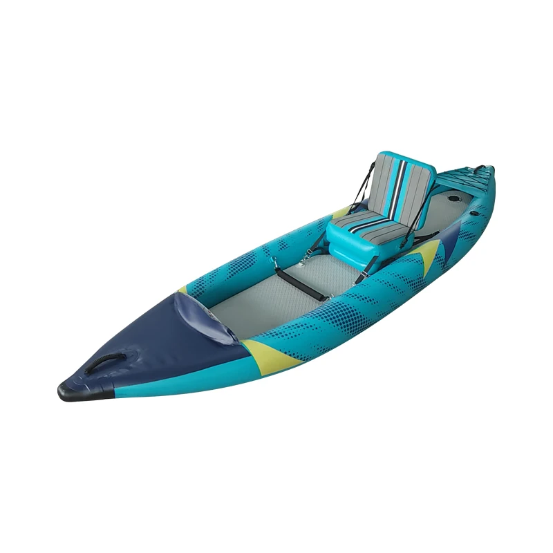 one Person 11ft Inflatable Kayak with Durable Drop-stitch Deck  and Inflatable Tube, inflatable Seat and Paddle for Fishing