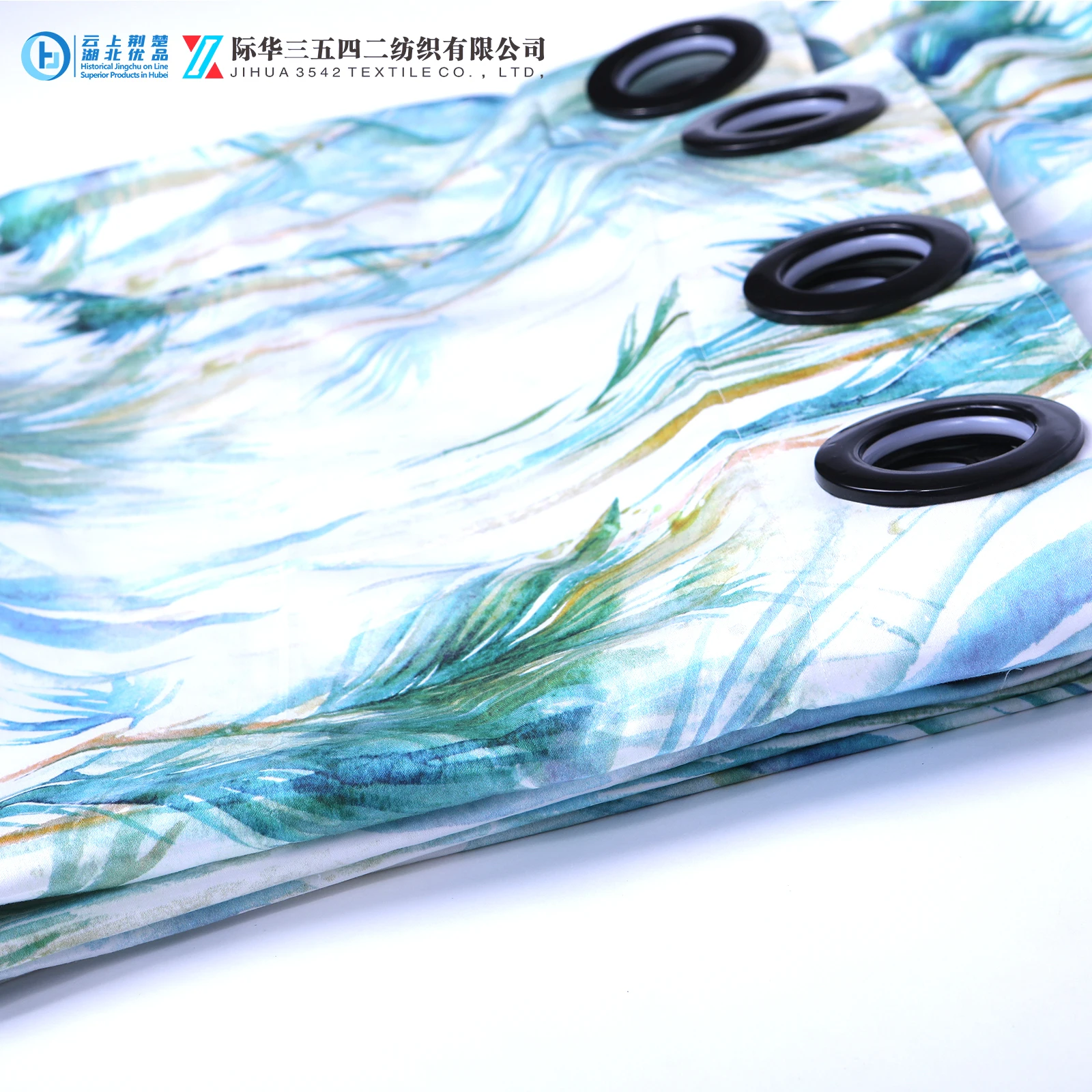 Wholesale Fresh Elegant Customized Hotel Usge Flower Style Printed Curtain